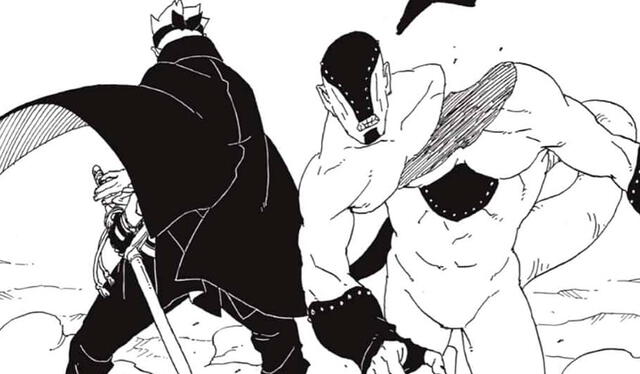 Boruto apareció al final del primer capítulo para salvar a Sarada y deshacerse del primer villano de la historia. Foto: MangaPlus   