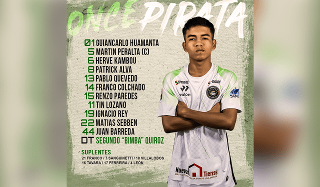  Equipo titular del Pirata FC. Foto: Pirata FC/Facebook   