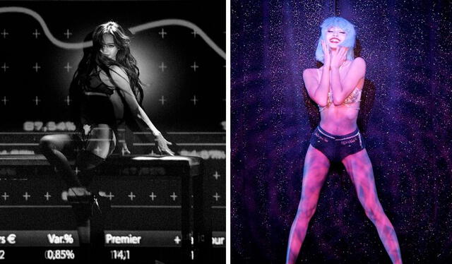  Lisa lució más de 2 looks en sus cinco presentaciones en Crazy Horse Paris con trajes inéditos. Foto: composición LR/Instagram    