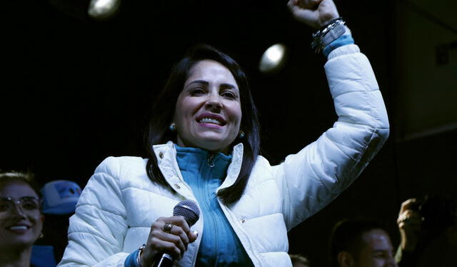 Luisa González, del partido liderado por Rafael Correa, fue la candidata más votada en la primera vuelta de los comicios en Ecuador. Foto: AFP   