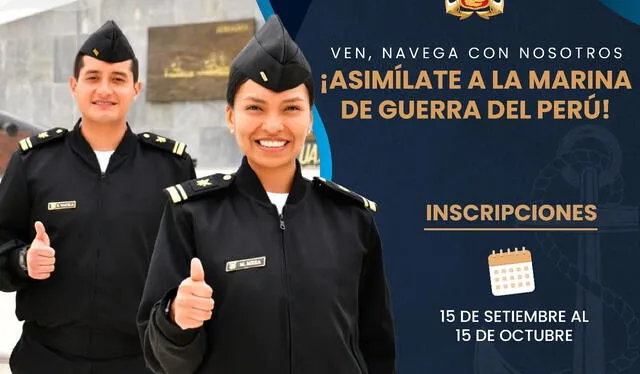 Asimilación a la Marina. Foto: Marina de Guerra del Perú   