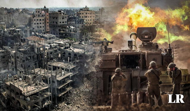 Destrucción y muerte es el saldo que dejan los recientes ataques entre las fuerzas israelíes y el movimiento Hamás. Foto: composición Fabrizio Oviedo para LR/Samar Abu Elouf/AFP   