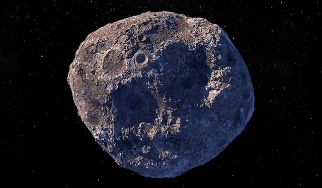  En su distancia más cercana a la Tierra, el asteroide 16 Psyche llega a estar a 240 millones de kilómetro. Foto: NASA   
