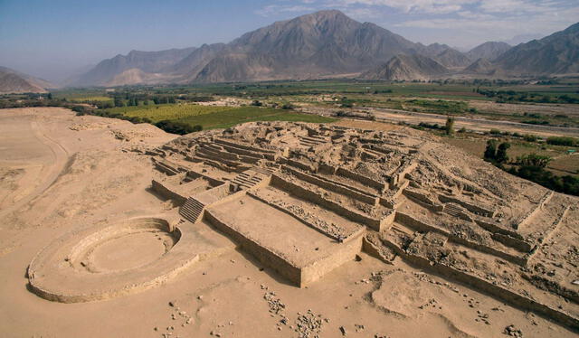Caral es es la zona arqueológica más famosa del Perú. Foto: Andina   