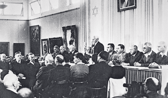  14.05.1948. Ben-Gurión, el día de la Independencia de Israel. Foto: difusión    