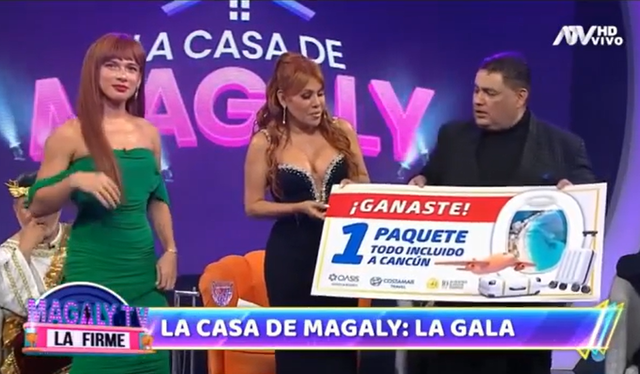 La Uchulú recibió un especial premio en 'La casa de Magaly'. Foto: captura ATV    