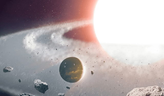  Representación del exoplaneta tras la fusión de dos estrellas. Foto: NASA    
