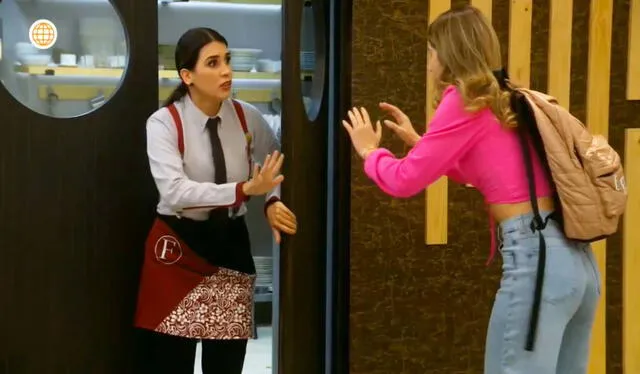 Alessia provocó que Zulimar bote varios platos en 'Al fondo hay sitio'. Foto: América TV 