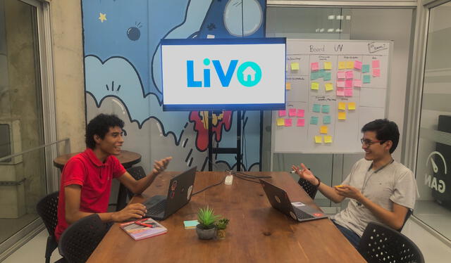 Diego Salazar y Kevin Huamán son los fundadores de LiVo. Ambos estudiantes de UTEC. Foto: La República   