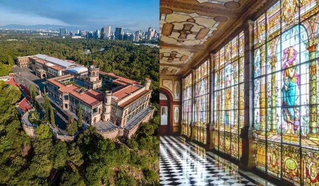 El Castillo de Chapultepec resalta por sus delicados vitrales. Foto: composición LR/Dino Englis/Top Adventure   