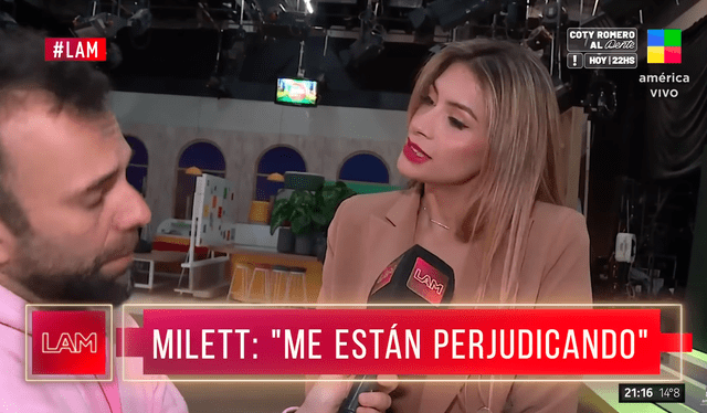 Milett Figueroa aclara a la prensa argentina que está soltera. Foto: LAM    