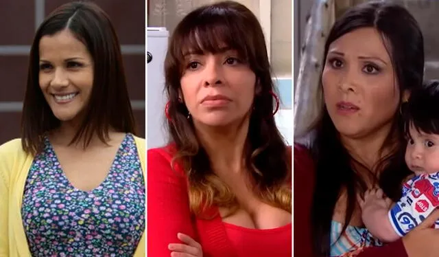 'Charo', Reina y Dora fueron las parejas de 'Luchito' en 'Al fondo hay sitio'. Foto: composición LR/América TV   