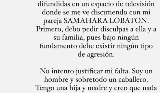  Bryan Torres rompió su silencio tras maltratos mutuos con Samahara Lobatón en la vía pública. Foto: Bryan Torres/Instagram   