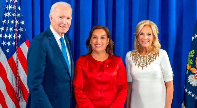 Fotografía protocolar entre Boluarte, Joe Biden y Jill Boden, en septiembre 2023. Foto: Presidencia de la República.   