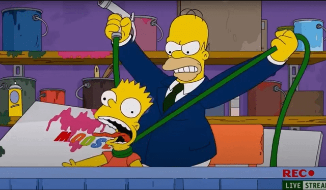 Esta fue la última vez que Homero ahorcó a Bart. Foto: captura de 'Los Simpson', temporada 31   