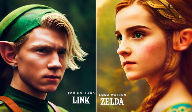 Así imaginaron los fanáticos de la saga de juegos a Link y a Zelda. Foto: composición LR/Instagram Danlev   