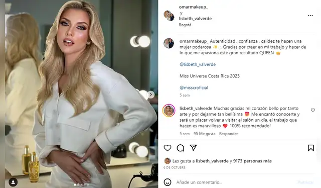 Miss Costa Rica vía Instagram. Foto: lisbeth_valverde/Instagram   