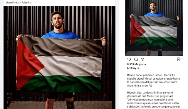 Izquierda: Posteo en Facebook. Derecha, publicación en Instagram. Foto: capturas   
