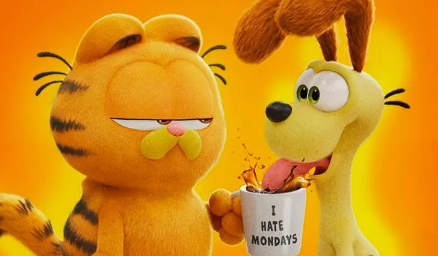 Odie, el alocado perro de Jon, acompañará a Garfield en su nueva aventura. Foto: Sony Pictures   