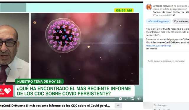 La entrevista original de Elmer Huerta proviene del 2022. Foto: captura en Youtube / América TV.    