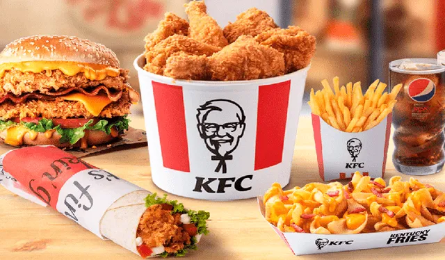  Comida de KFC. Foto: KFC 
