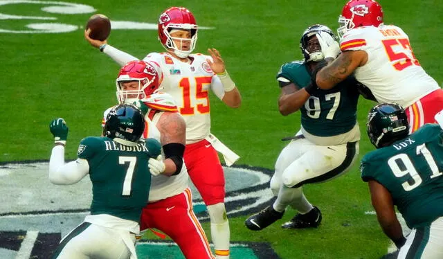 La última vez que Chiefs vs. Eagles se enfrentaron fue en el Super Bowl LVII. Foto: USA Today   