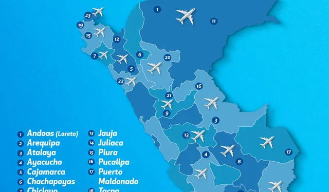  Aeropuertos en Perú. Foto: LAP    