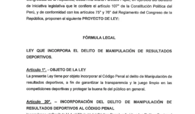 Proyecto de ley, deporte, proyecto de ley de deporte, Susel Paredes