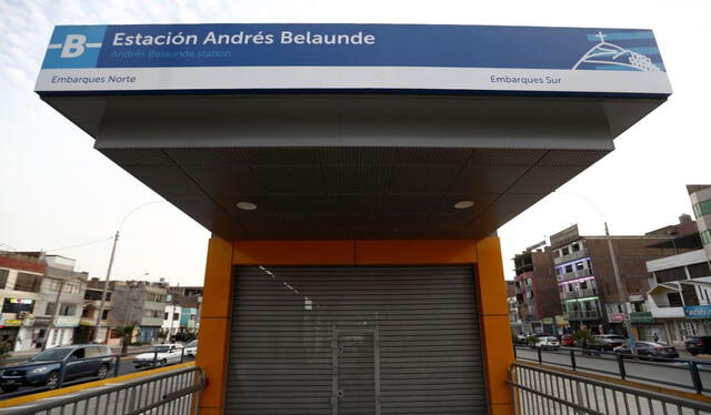 La estación Andrés Belaunde será inaugurada el 15 de diciembre. Foto: Andina   