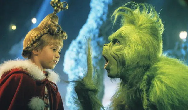 En ‘El Grinch’, Jim Carrey compartió roles con Taylor Momsen, quien interpretó a Cindy Lou Quién. Foto: Universal Pictures 