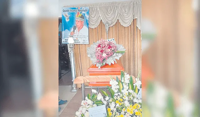  Dolor. Los restos del defensor ambiental son velados por sus familiares en Tarapoto. Foto: difusión   