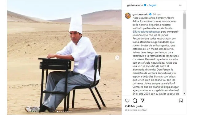 Gastón Acurio elogió a Alan Larrea por su desempeño en el Instituto Pachacútec. Foto: composición LR/captura de Instagram   