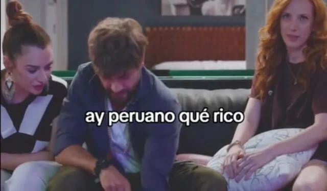  Actores españoles comen comida peruana en escena de sitcom. Foto: captura de TikTok   