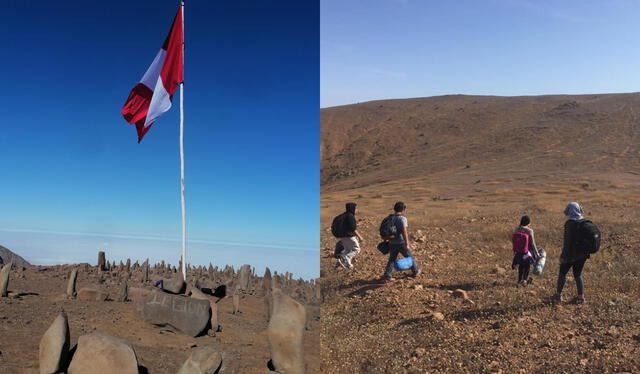El Cerro Colorado, en San Juan de Lurigancho, es un lugar para hacer largas caminatas. Foto: composición LR/Facebook/Cerro Colorado: Sitio Arqueológico y Astronómico-SJL, Lima-Perú.   
