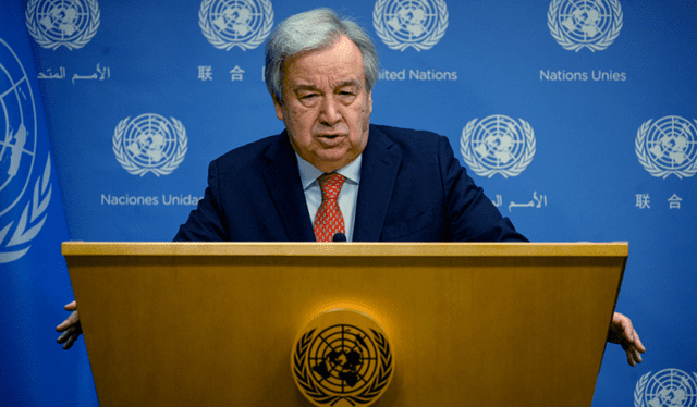 Antonio Guterres, secretario general de la Organización de Naciones Unidas (ONU). Foto: AFP   