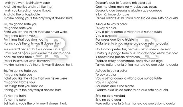 Letra de 'Hate You', de Jungkook, en inglés y su traducción al español. Foto: composición LR   