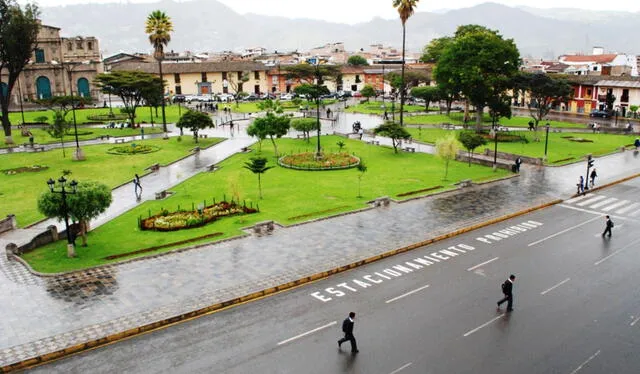  Así luce la Plaza de Armas de Cajamarca. Foto: Andina   