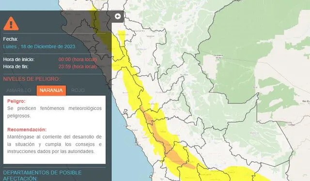 Lluvias En Perú En Vivo Senamhi Advierte Fuertes Precipitaciones En Sierra Y Costa Norte Hasta 1993