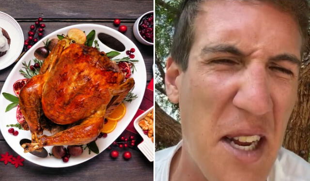  El turista sorprendió con su opinión sobre el pavo. Foto: captura de TikTok   