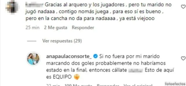  Ana Paula Consorte respondió fuerte y claro a usuaria ante cuestionamientos a Paolo Guerrero. Foto: Instagram/Ana Paula Consorte    