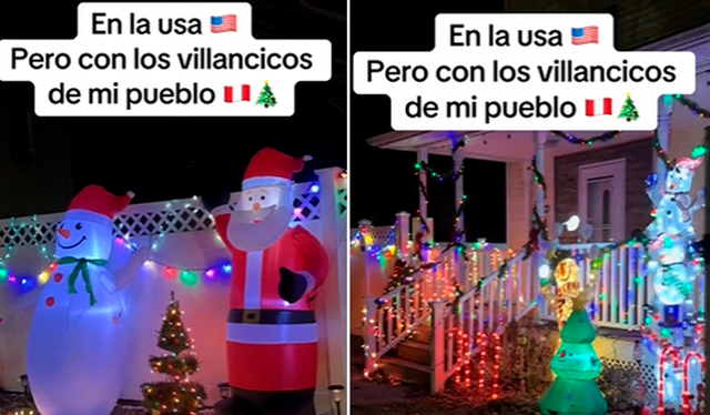  Calles de EE. UU. con adornos navideños son sensación en TikTok. Foto: captura de TikTok   