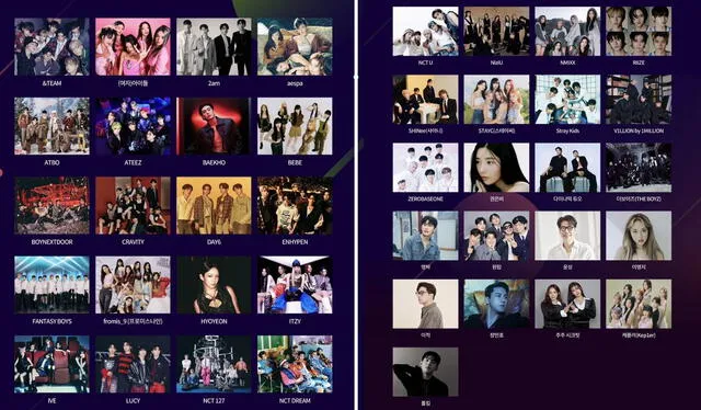 Alineación de artistas del MBC Music Festival 2023. Foto: composición LR/MBC   