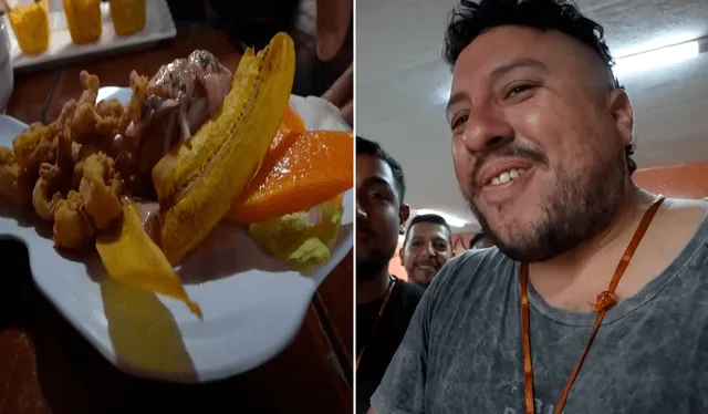  El 'Cholo' Mena quedó extasiado con el ceviche. Foto: captura de YouTube   