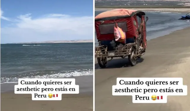  La mototaxi dejó impresionado al joven turista. Foto: captura de TikTok   