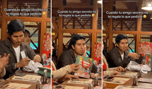  El joven se indignó al ver su regalo. Foto: captura de TikTok   