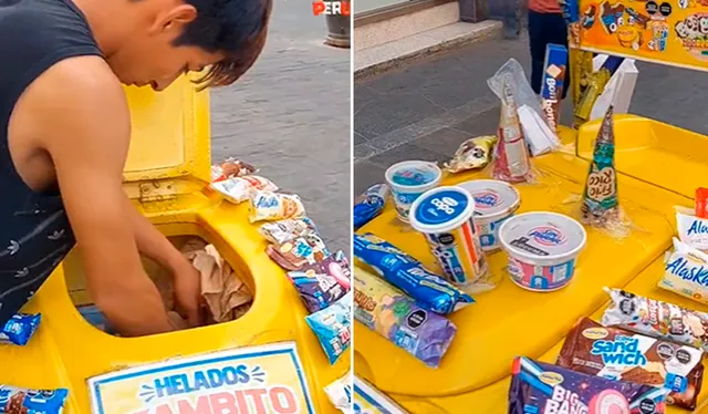  Joven la rompe con venta de helados en el centro de Lima. Foto: captura de TikTok   