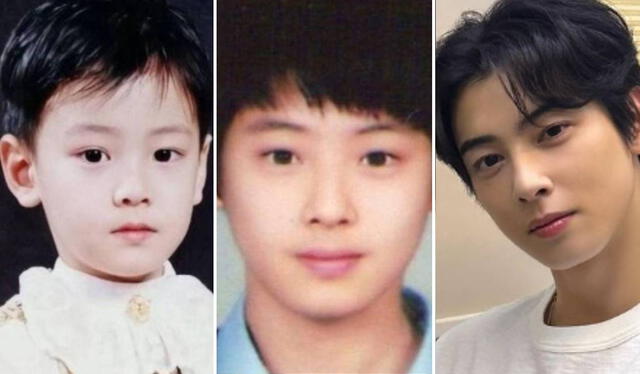 Antes y después de Cha Eun Woo. Foto: composición LR/X/jewelwidgets/Instagram/Eunwoo   