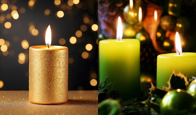 Con las velas doradas y verdes manifiesta riqueza y salud. Foto: composición LR/Freepik   
