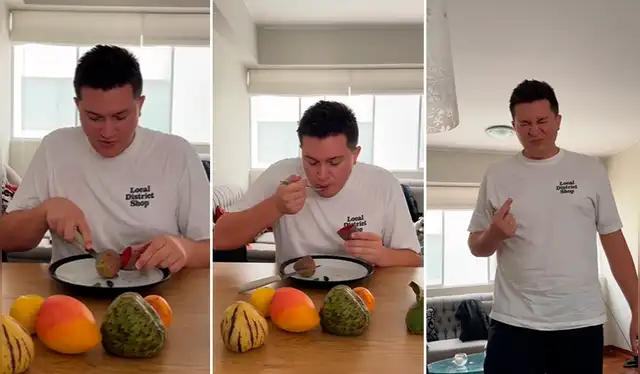 Extranjero prueba tuna y queda decepcionado. Foto: capturas de TikTok/@dayanatkinson    