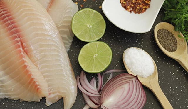 Ingredientes para el ceviche. Foto: Antojados   